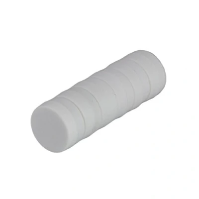 Bild av Magnetastico® 6 starka neodymmagneter med skyddande beläggning storlek 12 x mm färg vit minimagneter för magnettavla, kylskåp, whiteboard