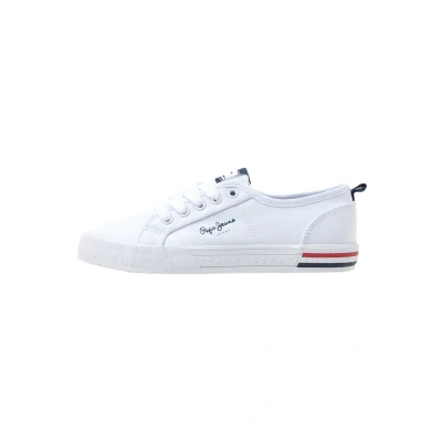 Bild av Pepe Jeans Brady Basic B Sneakers för barn, Storlek: 33, White Bomull