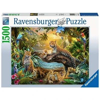 Bild av Ravensburger Pussel Leopard Family in the Jungle 1500 Bitar