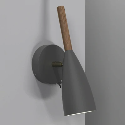 Bild av DFTP by Nordlux Pure vägglampa med strömbrytare, grå