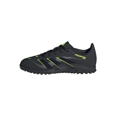 Bild av adidas Performance Predator CLUB Unisex Fotbollsskor till gräs för barn, Storlek: 33.5, Core black/carbon/lucid lemon Konstmaterial