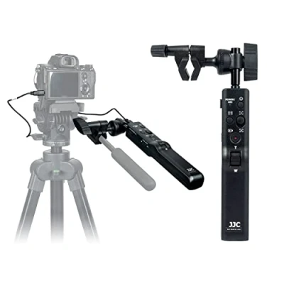 Bild av JJC kamerastativfjärrkontroll för Sony A9III A7IV A7R IV A7S A7 III II A1 FDR AX53 HDR CX405 CX240 Canon XA50 XA55 XA45 etc, Universal stativhandtag multi/lanc kamera/videokamera