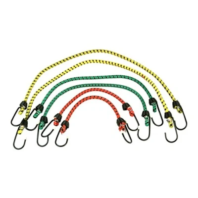 Bild av Meister Bagagespänn set 6 delar 3 längder: 30 cm, 45 cm och 60 stålkrok med PVC överdrag stretchig slitstark för lastsäkringar av alla/spänngummi 2 krokar/expander/8638100
