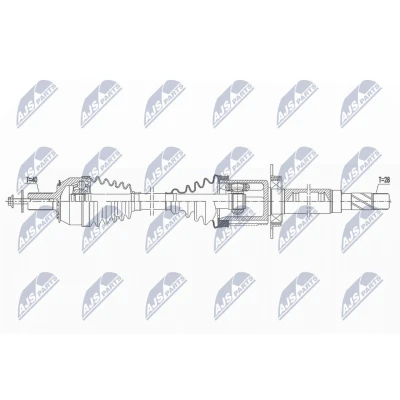 Bild av NTY NPW VV 145 Arbre de transmission Essieu avant droit 947 Boîte vitesses manuelle à 6 VOLVO: V60 I, V70 3, S80 II
