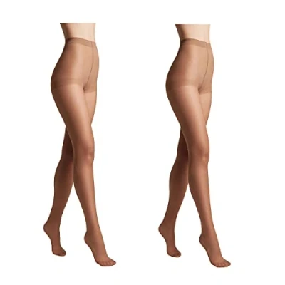 Bild av Conte elegant 2 pack slitstarka halvmatta damstrumpbyxor tunna med markerade trosor släta SOLO 26Naturlig storlek 4