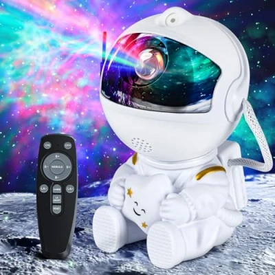 Bild av VIYSPNV Stjärnhimmelprojektor 26 Lägen 360 Justerbar Fjärrkontroll Hastighet Ljusstyrka Astronautdesign Stjärnhimmel för Barn Vuxna