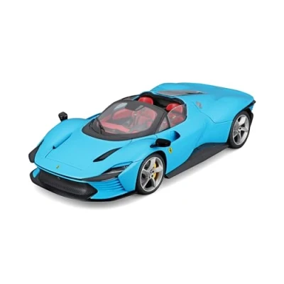 Bild av Bburago Ferrari Daytona SP3: Modellbil i skala 1:18 från Signature Edition, blå, 14 år (18 16912BL)