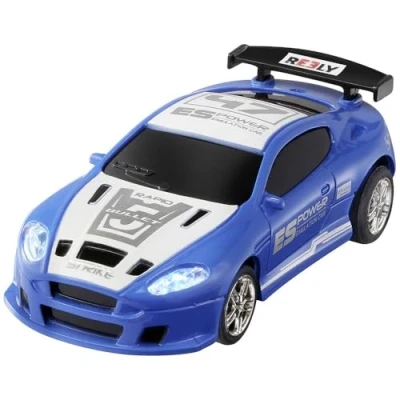 Bild av Reely 1:64 RC modellbil Elektrisk Gatumodell Mini Racer Blåvit Borst motor Bakhjulsdrift (2WD) RtR 2,4 GHz inkl. batter