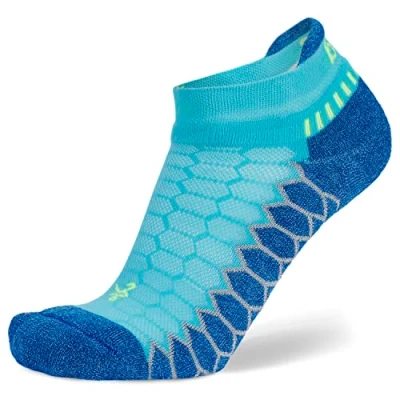 Bild av Balega Unisex Silver No Show Kompression Fit Performance Atletisk Löparstrumpor för Män och Kvinnor (1 par), Svart, Stor (förpackning med 1)