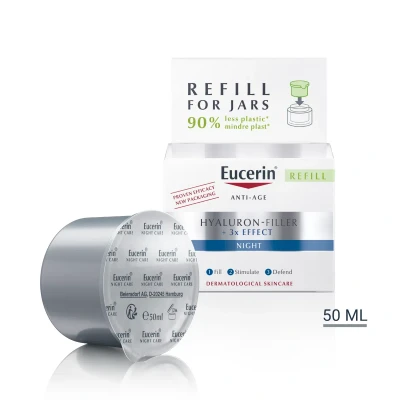 Bild av Eucerin Hyaluron Filler + 3x Effect Hydration Booster Nattkräm Refill 50 ml