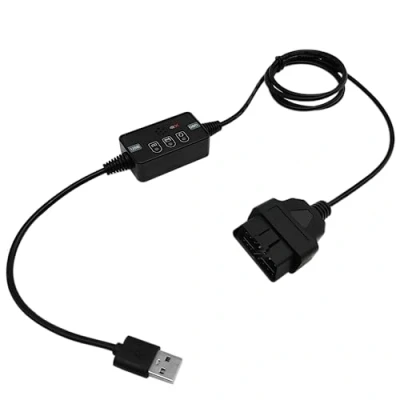 Bild av ZKTOOL USB driven bil ECU nödströmförsörjningskabel, bilminnessparare med ringlarm, OBD II kontakt minnesspararkontakt, batteribytesverktyg