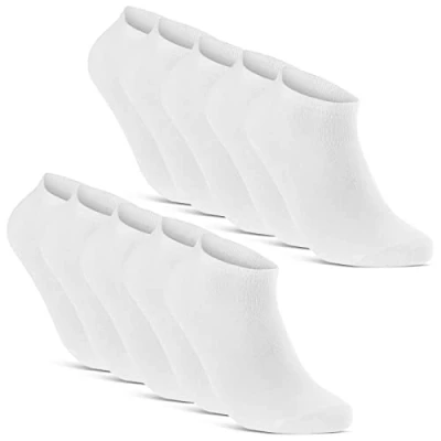 Bild av 10 20 30 Par Sneaker Strumpor Herr &amp; Dam Ankelstrumpor Svart Vit Grå Bomull (10x 47 50)