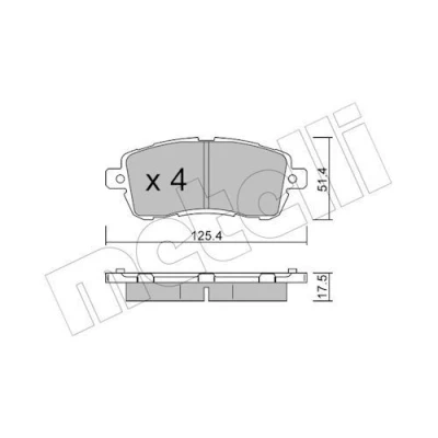 Bild av METELLI 22 1185 0 Jeu de plaquettes frein contact signal d&#039;usure exclu FORD: KA+ 3/5 portes