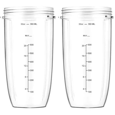 Bild av för NutriBullet Cup 2 pack, 950 ml Nutri Bullet Mixer koppar, ersättningskopptillbehör passar 600 W 900 näringsutdragare