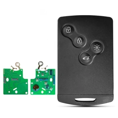 Bild av Fjärrkontroll nyckelkort bilnyckel knappar fodral för Renault Megane 3 Laguna Scenic Fluence Keyless 433MHz ID46 PCF7952A Chip Smart Remote Car Key