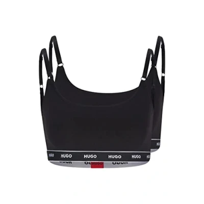 Bild av HUGO TWIN Bralette Stripe 2 PACK Topp, Storlek: XS, Black