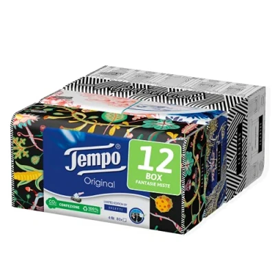 Bild av Tempo Fazzoletti Fickhanddukar, 80 st (Paket med 12)
