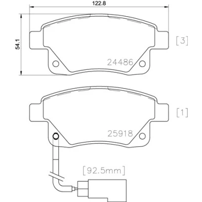 Bild av Bromsbeläggssats, skivbroms BREMBO P 24 066
