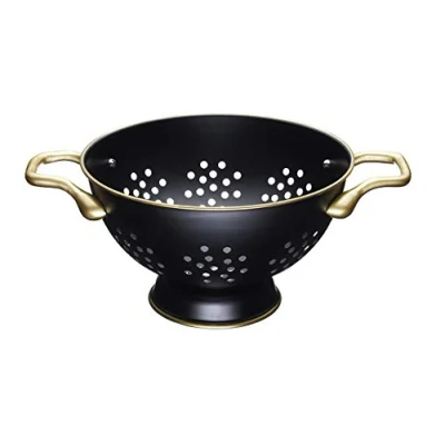 Bild av MasterClass Durkslag, Sil i Rostfritt Stål, Matt Svart/Mässingseffekt, 24 cm Diameter