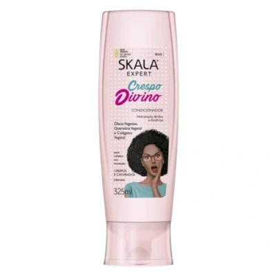 Bild av SKALA Divine Crespo balsam 100% vegan, tar bort friss, återfuktar och ger volym, lämplig curlymetod, för lockigt afrohår, svart, 325 ml