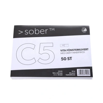Bild av SOBER® Kuvert konsument C5 H2 162x229mm fukthäftande 50/fp