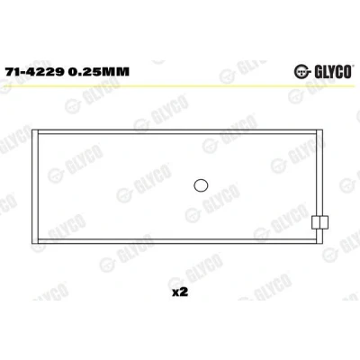 Bild av Vevstakslager GLYCO 71 4229 0.25mm