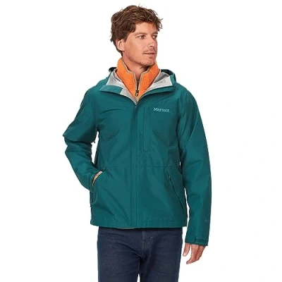 Bild av Marmot Män Minimalist GORE TEX Jacket, Lätt dunjacka, varm vinterjacka, vattenavvisande quiltad jacka, vindtät funktionsjacka, liten packbar friluftsjacka med huva, Dark Jungle, S