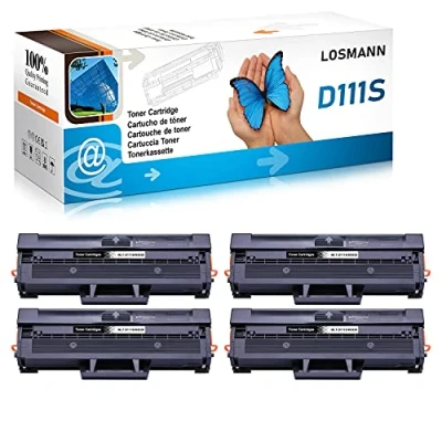 Bild av LOSMANN 4 x toner kompatibel med Samsung MLT D111S M2020 för Xpress M2070W M2071FH M2071FW M2071HW M2071 W M2078 M2078F M2078FW M2078W SL M2022 M2022W M2000 serien M2020W M2021