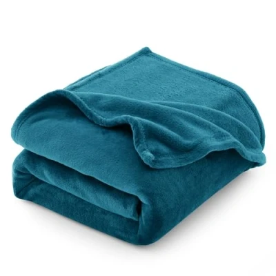 Bild av CozyLux Gosig filt, fluffig stor XXL 230 x 270 cm för 4 årstider mjuk/varm/lätt sofföverdrag, filt bädd/soffa/soffa, flanell, fleecefilt, turkos