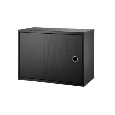 Bild av String Furniture Cabinet w/ Swing Door Skåp Black Ash W: 58 x D: 30 H: 42