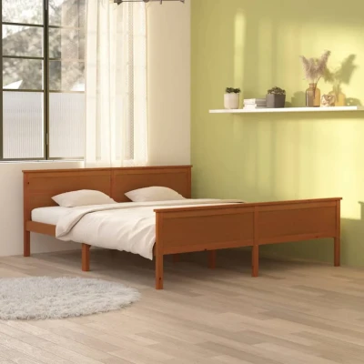 Bild av VidaXl Sängram Honungsbrun Massiv Furu 200X180 Cm