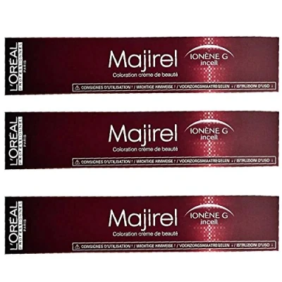 Bild av L&#039;Oréal Majirel set med 3 färger nº8,3 ljusblond guld 50 ml
