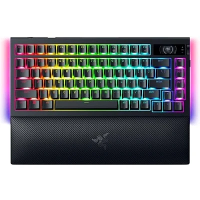 Bild av Razer BlackWidow V4 Pro Tangentbord 75% med OLED display, roterande kodare bakgrundsbelyst trådlös USB C, 2.4 GHz, Bluetooth 5.1 QWERTY amerikansk