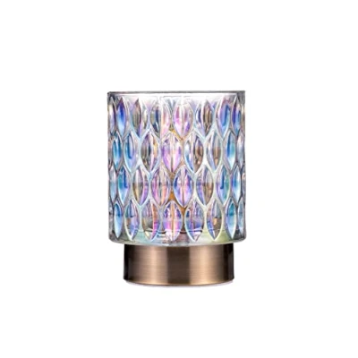 Bild av Pauleen 48241 Clear Glamour Mobil Bordslampa Glas Timerfunktion 6 tim batteri Glaslampa utan sladd Dikroisk/mässing