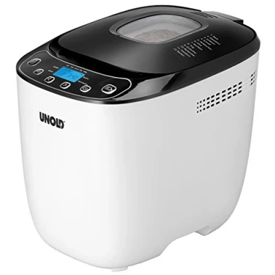 Bild av Unold 68010 Backmeister Design brödbakare, upp till 1 000 g brödvikt, svart vit, 550 watt, BPA fritt, cool touch hölje, 12 sparade program, LCD skärm