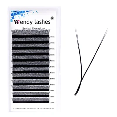 Bild av YY Ögonfransar 2d Eyelash Extension Premde Fans 0.07mm C Curl 8 14mm Russian Volym Natural Wispy Lash Lashes(Y MIX)