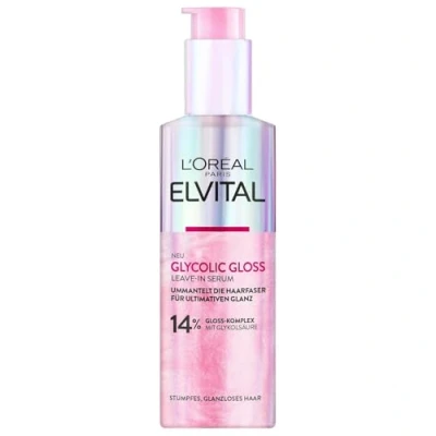 Bild av L&#039;Oréal Paris Elvital Glycolic Gloss Serum för glamoröst och tråkigt hår, hårvård intensiv jämnhet ultimat glans, leave in serum, regenererande, med glykolsyra, 150 ml