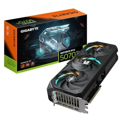 Bild av Gigabyte GeForce RTX 5070 Ti GAMING OC 16G grafikkort 16GB GDDR7, 256bit, PCI E 5.0, 2588 MHz kärnklocka, 3 x DP 2.1a, 1 HDMI 2.1b, NVIDIA DLSS 4, GV N507TGAMING 16GD