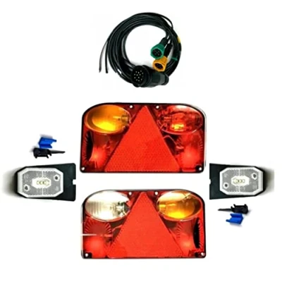 Bild av MelTruck® 2 x släpvagnsbelysning bajonett LED begränsning 13 pol kabelnät 5 m