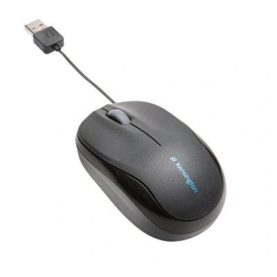 Bild av Kensington Mobile Mouse Pro Fit infällbar mobilmus, USB trådbunden mus idealisk för resor, liten med rullhjul, Windows &amp; Mac kompatibel (K72339EU), svart