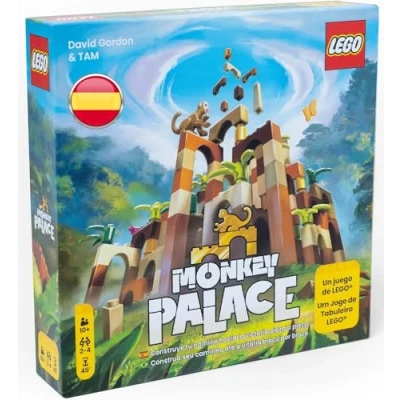 Bild av Dotted Games Monkey Palace: Ett Lego brädspel Bygg din väg till segern bit för bit, roligt spel familjer, barn och vuxna att bygga, ålder 10+, 24 spelare, 45 min