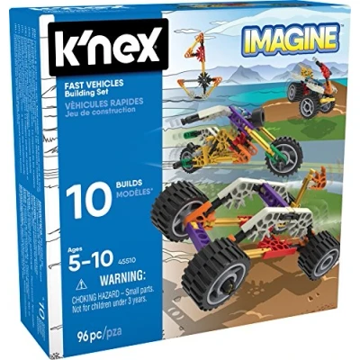 Bild av K&#039;Nex Imagine 45510 10 Model Beginner Fun Fast Vehicles Building Set, Construction Toys for Sensory Play, 96 Piece Stem Learning Kit, Educational Suitable Girls and Boys Aged 5 +