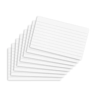 Bild av Summit Flash kort, 200 pack vita, fodrade revisionskort, 125 x 75 mm