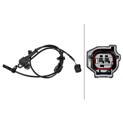 Bild av ABS givare, Sensor, hjulvarvtal, Framaxel, framaxel höger, vänster, mazda 3, 3 sedan, skåp/halvkombi, B45A4370X, B45A4370XA,