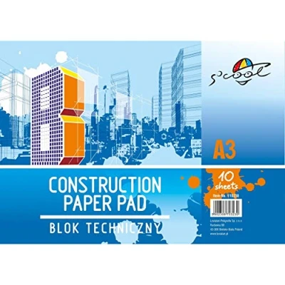 Bild av S&#039;cool Ritnings /skissblock (A3, 160 g/m², 10 ark) ritblock ritkartong vit
