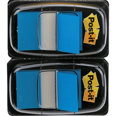 Bild av Post it indexflaggor dubbelpack 25 mm blå (50 flaggor x 2)