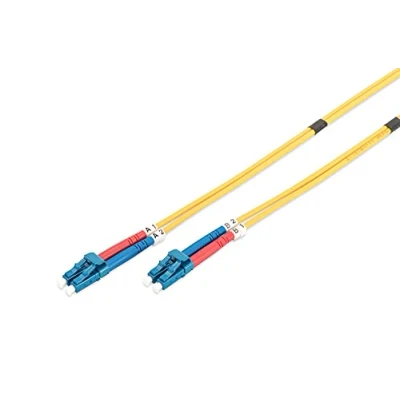 Bild av DIGITUS DK 2933 02 Fiberoptisk Kabel OS2 2 m LC till Duplex 1/10 Gbit/s SM Singlemode LAN Fibertyp: 9/125 µ Gul (Yellow)