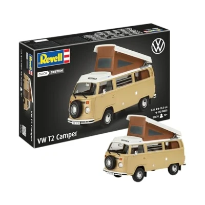 Bild av Revell Easy Click 07676 VW T2 Camper 1:24 Skala Obyggd/Förfärgad/Klick Together (Icke lim) Plastmodellsats