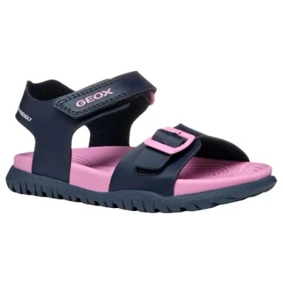Bild av Geox Fusbetto Läragåskor för barn, Storlek: 27, Navy/fuchsia Konstmaterial