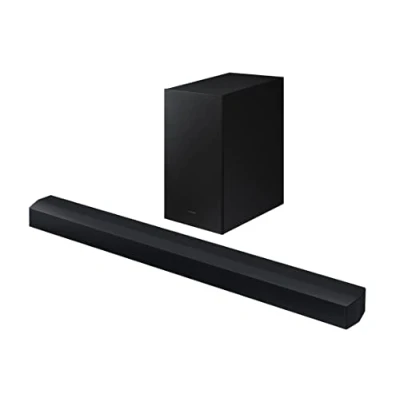 Bild av Samsung Soundbar HW C450/ZF C serien, 3 högtalare, subwoofer ingår, 2.1 kanaligt ljud, adaptiv ljudlite, svart 2023